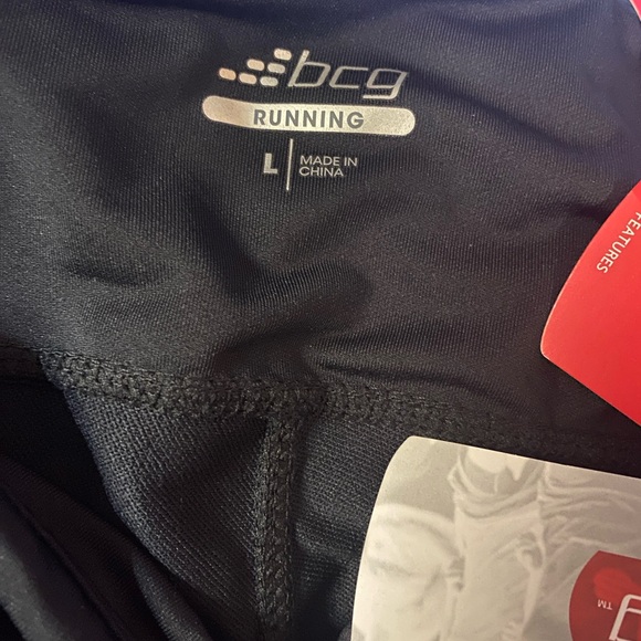 BCG Hi-Rise Running Athletic Workout Reflective 7/8 Leggings Black Sz Large NWT - Picture 5 of 5